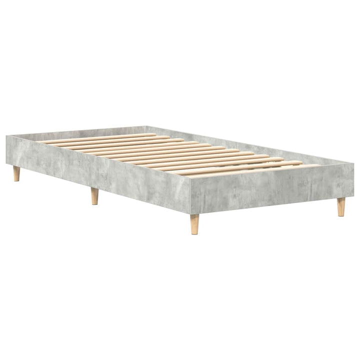 Sängram Betonggrå 203 X 93 X 25 Cm Konstruerat Trä