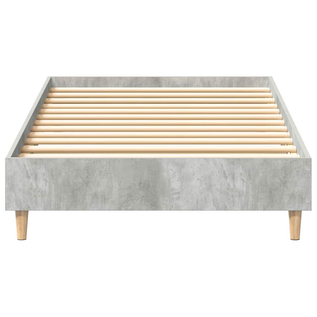 Sängram Betonggrå 203 X 93 X 25 Cm Konstruerat Trä