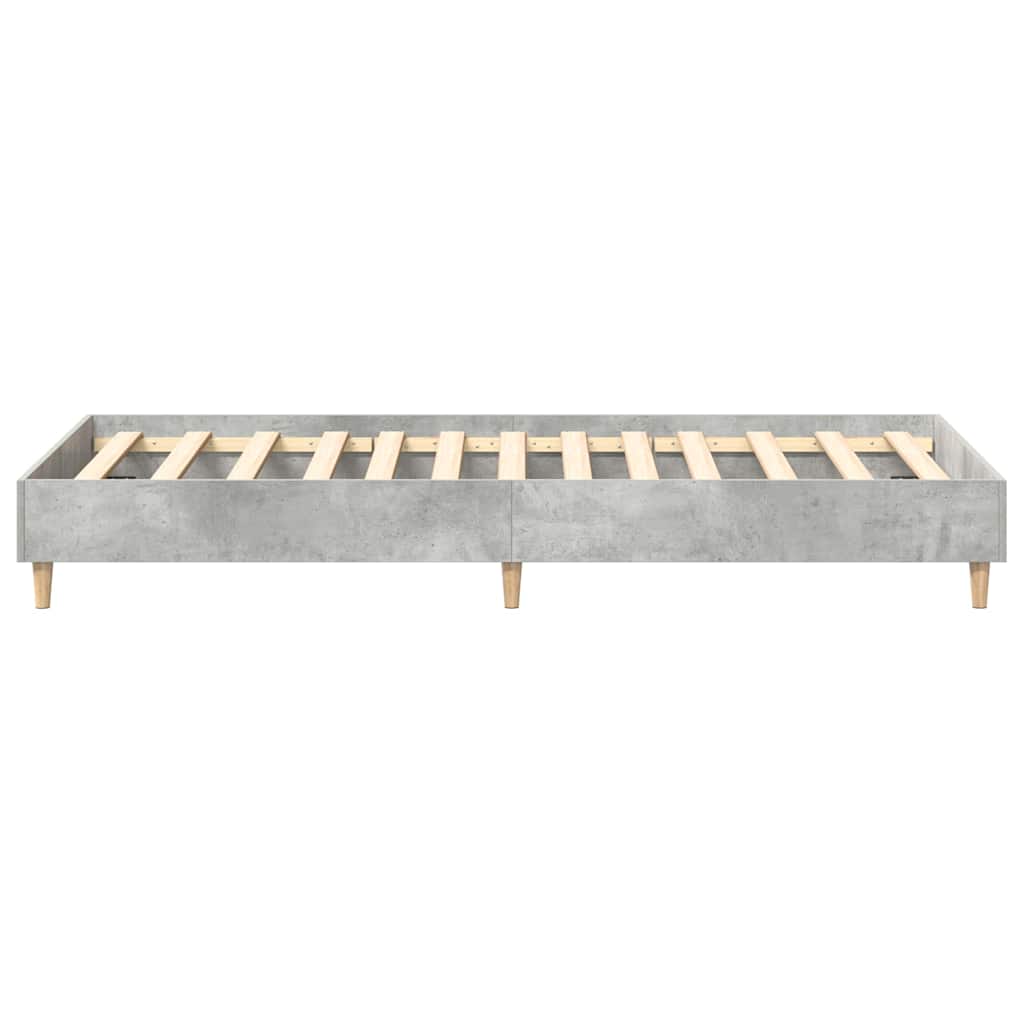 Sängram Betonggrå 203 X 93 X 25 Cm Konstruerat Trä