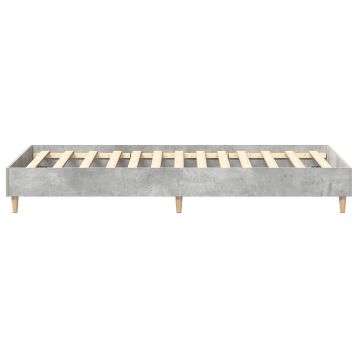 Sängram Betonggrå 203 X 93 X 25 Cm Konstruerat Trä