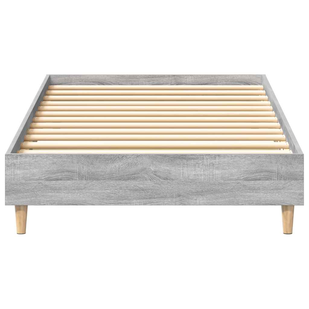 Sängram Grå Sonoma 203 X 93 X 25 Cm Konstruerat Trä