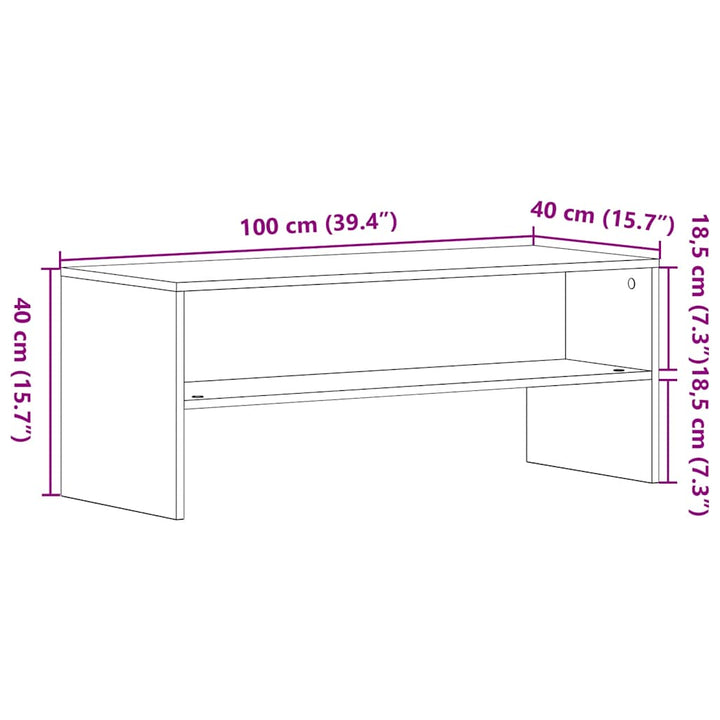 Tv-Bänk 100X40X40 Cm Konstruerat Trä