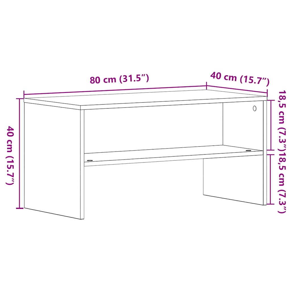 Tv-Bänk 80X40X40 Cm Konstruerat Trä