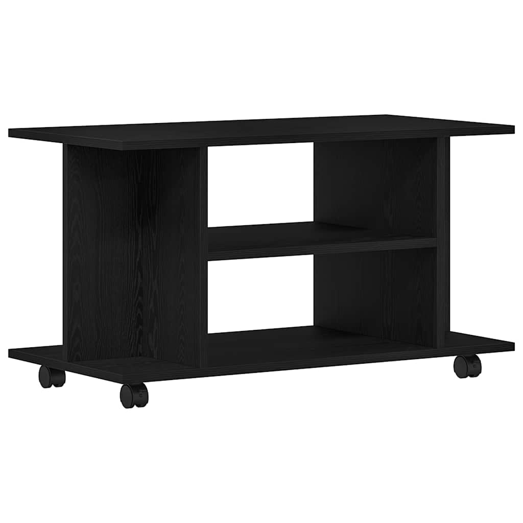Tv-Bänk Med Hjul 80X40X45 Cm Konstruerat Trä