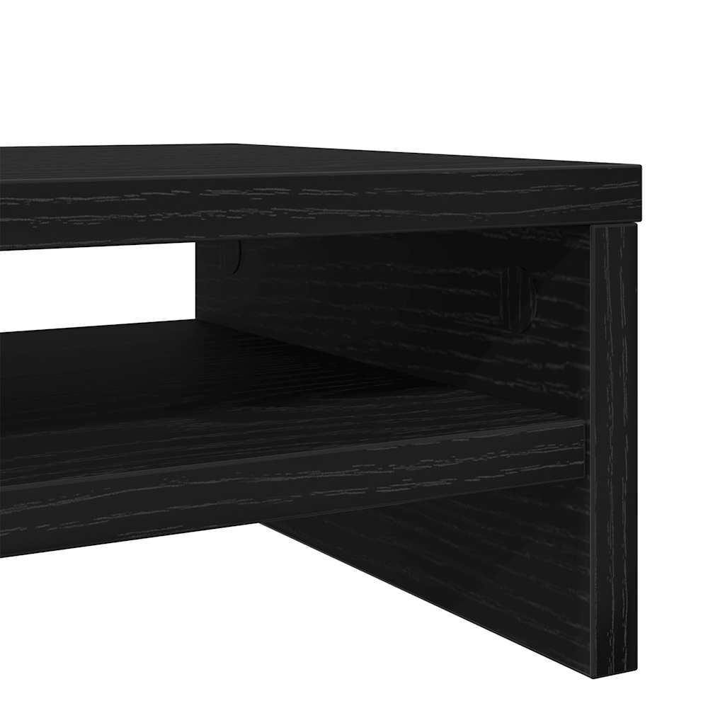 Monitorstativ Svart Ek 100X24X13 Cm Konstruerat Trä