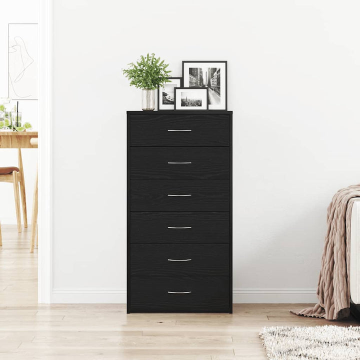 Byrå 6 Lådor 50X34X96 Cm Konstruerat Trä