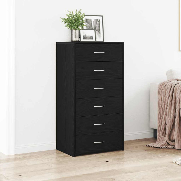 Byrå 6 Lådor 50X34X96 Cm Konstruerat Trä