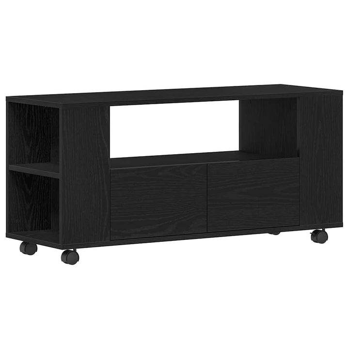 Tv-Bänk Med Hjul 102X34,5X43 Cm Konstruerat Trä