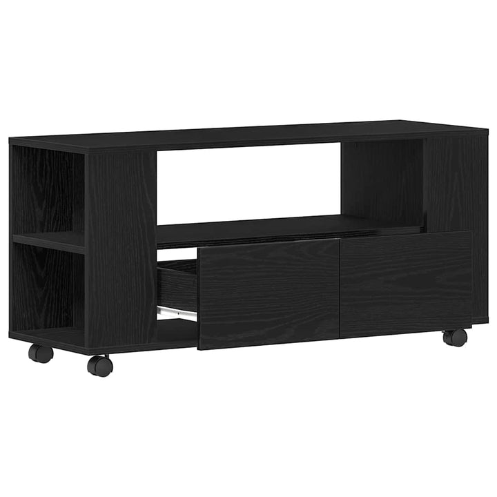 Tv-Bänk Med Hjul 102X34,5X43 Cm Konstruerat Trä