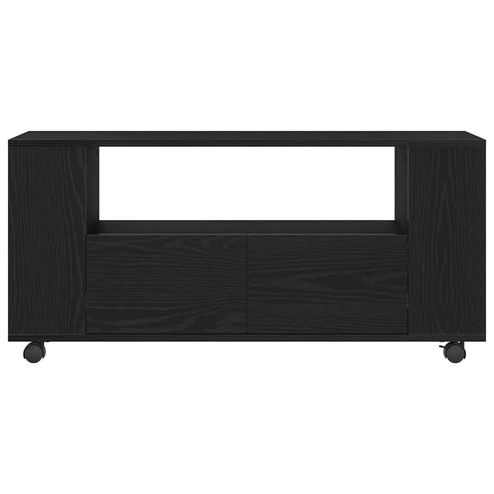 Tv-Bänk Med Hjul 102X34,5X43 Cm Konstruerat Trä