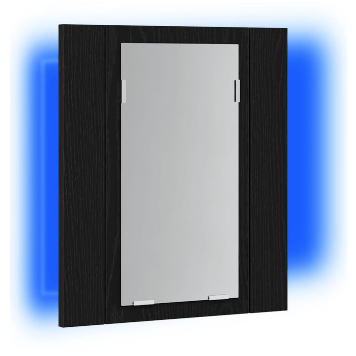 Led-Spegelskåp För Badrum 40X12X45 Cm Konstruerat Trä