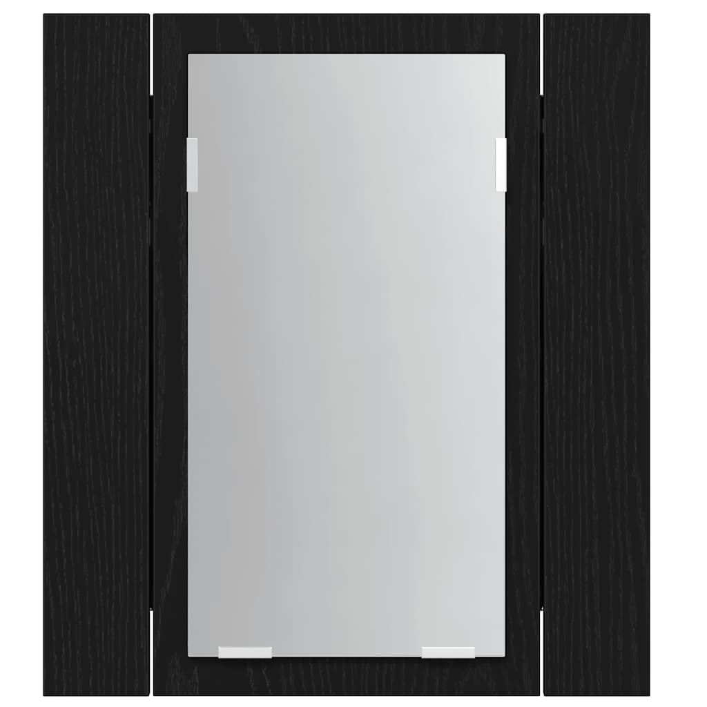 Led-Spegelskåp För Badrum 40X12X45 Cm Konstruerat Trä