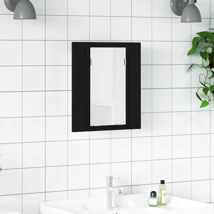 Led-Spegelskåp För Badrum 40X12X45 Cm Konstruerat Trä
