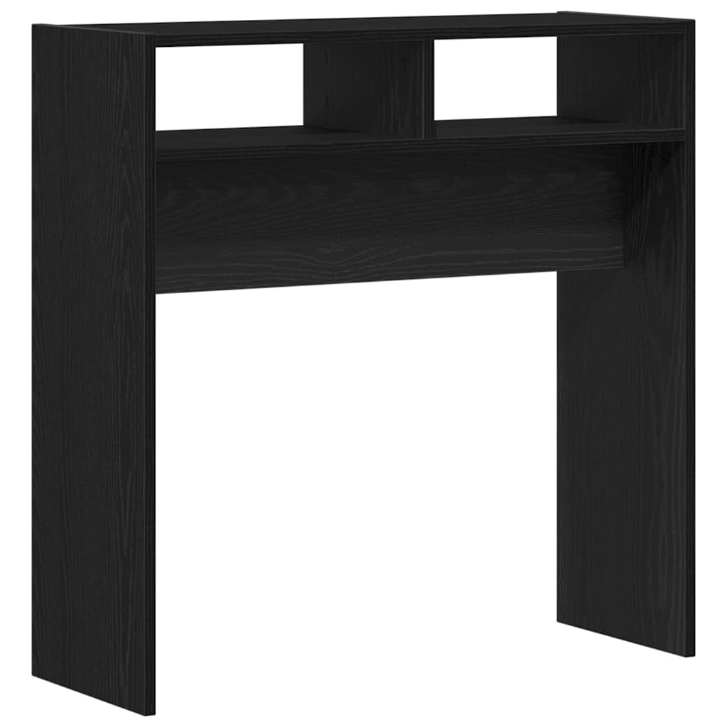 Konsolbord Svart Ek 78 X 30 X 80 Cm Konstruerat Trä