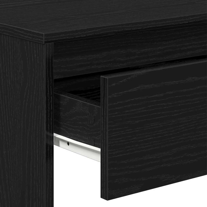 Konsolbord Svart Ek 100 X 35 X 76,5 Cm Konstruerat Trä