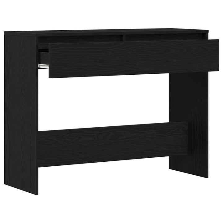 Konsolbord Svart Ek 100 X 35 X 76,5 Cm Konstruerat Trä
