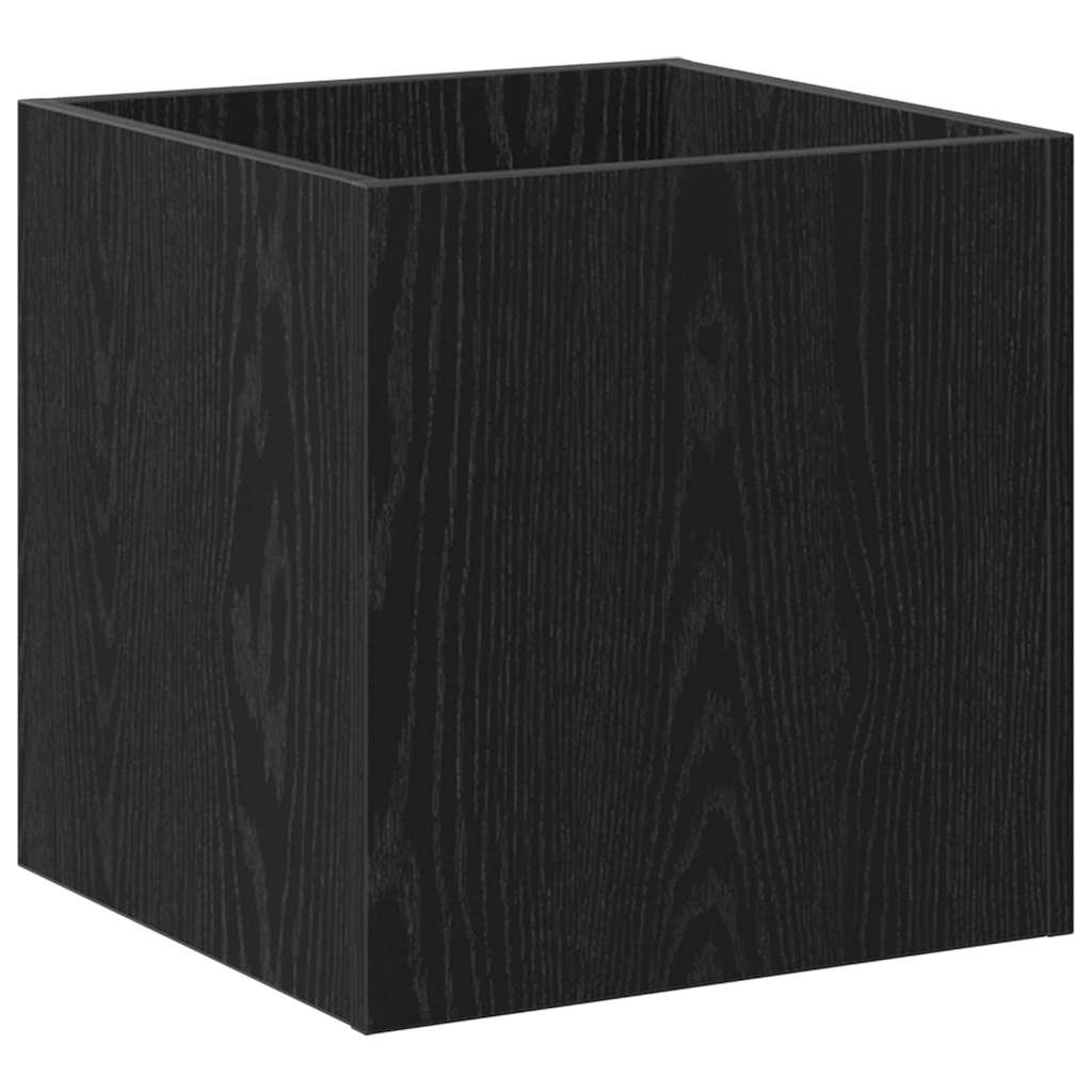 Planteringslåda Svart Ek 40 X 40 X 40 Cm Konstruerat Trä