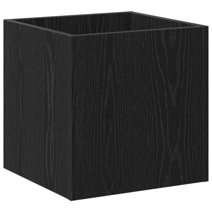 Planteringslåda Svart Ek 40 X 40 X 40 Cm Konstruerat Trä