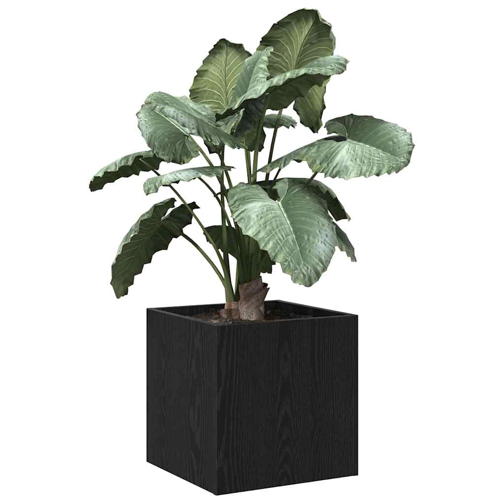 Planteringslåda Svart Ek 40 X 40 X 40 Cm Konstruerat Trä