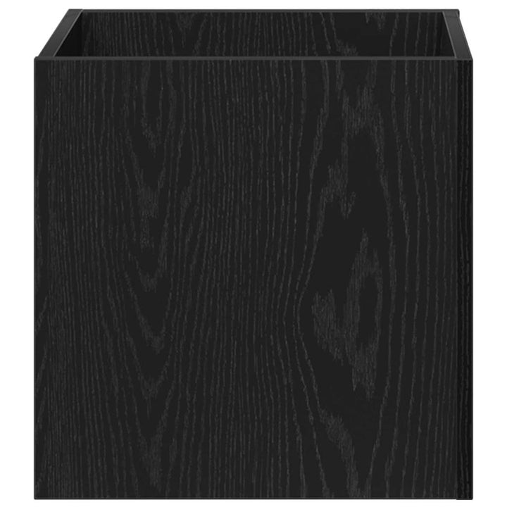 Planteringslåda Svart Ek 40 X 40 X 40 Cm Konstruerat Trä