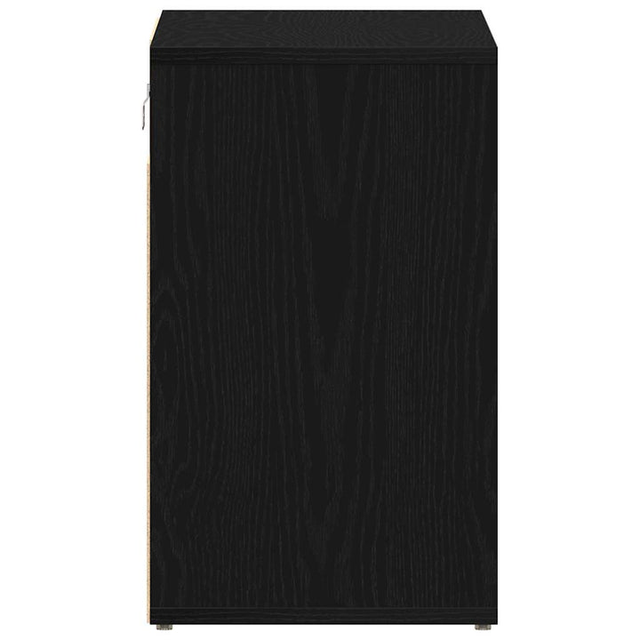 Skoskåp 2 St 52 X 30 X 50,5 Cm Konstruerat Trä Svart Ek
