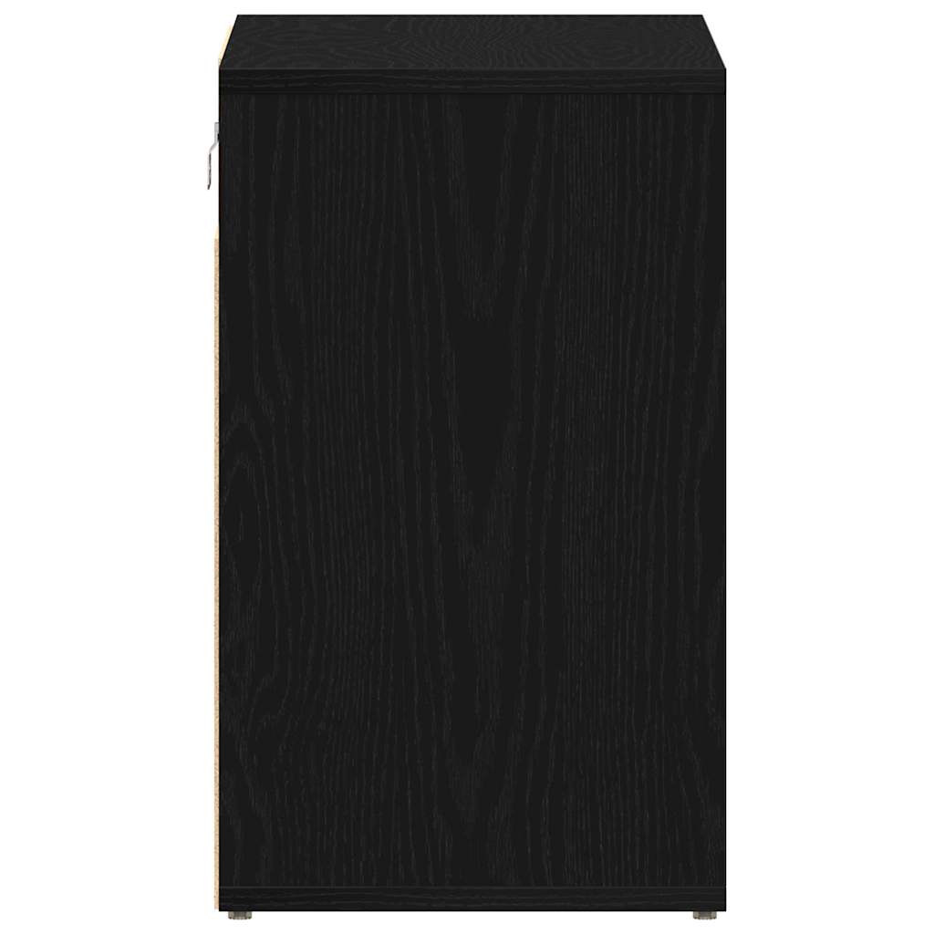 Skoskåp 2 St 52 X 30 X 50,5 Cm Konstruerat Trä Svart Ek