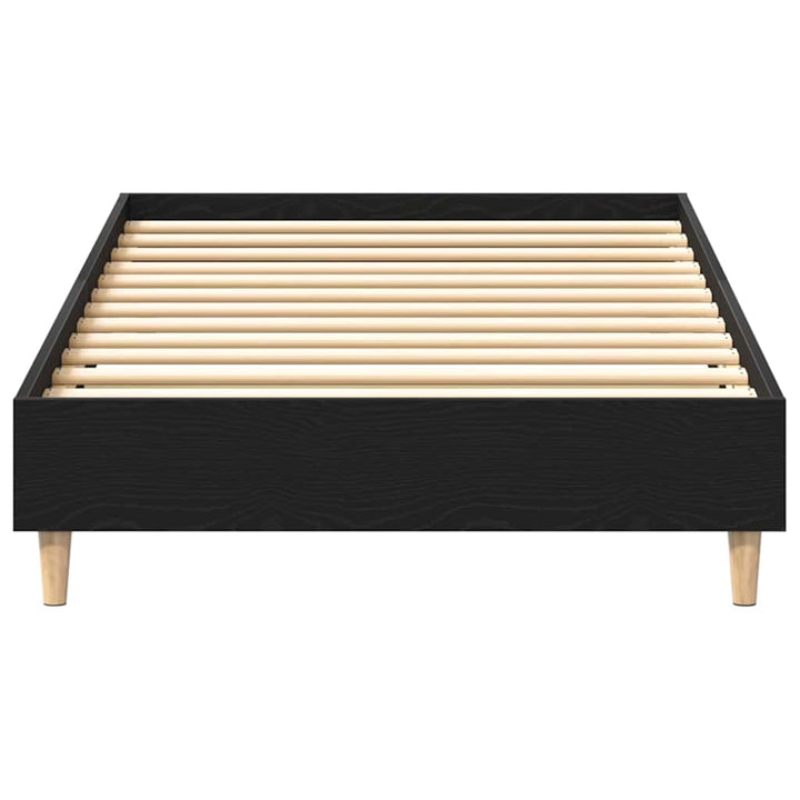Sängram Svart Ek 203 X 93 X 25 Cm Konstruerat Trä