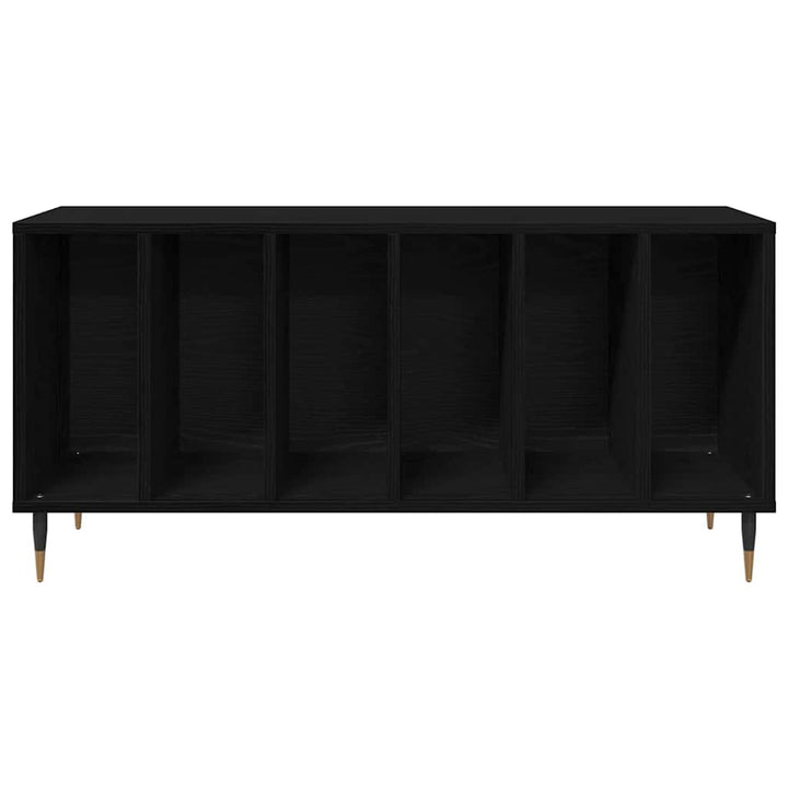 Skivskåp Med Hylla Svart Ek 100 X 38 X 48 Cm Konstruerat Trä
