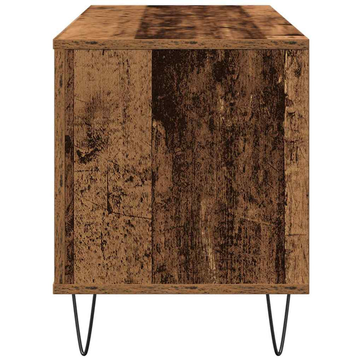 Skivskåp Med Hylla Gammalt Trä 100 X 38 X 48 Cm Konstruerat Trä