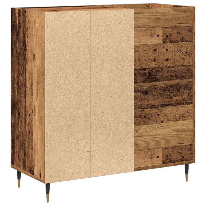 Skivskåp Med Hylla Gammalt Trä 85 X 38 X 89 Cm Konstruerat Trä