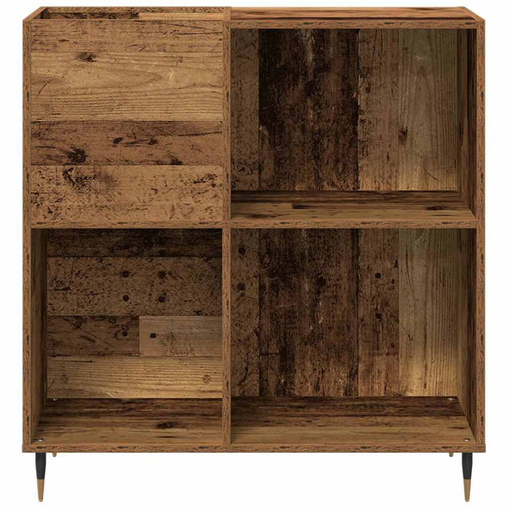 Skivskåp Med Hylla Gammalt Trä 85 X 38 X 89 Cm Konstruerat Trä