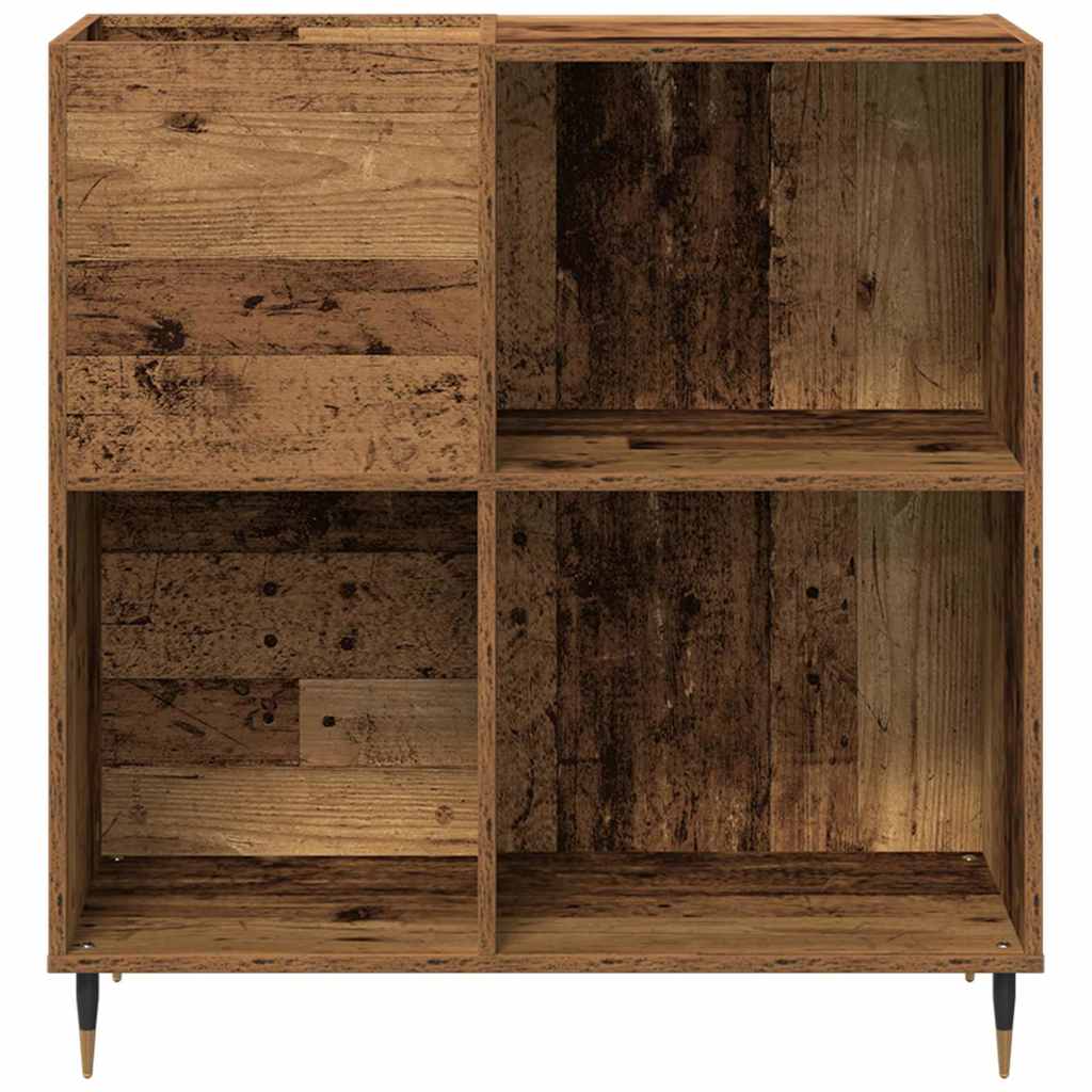Skivskåp Med Hylla Gammalt Trä 85 X 38 X 89 Cm Konstruerat Trä