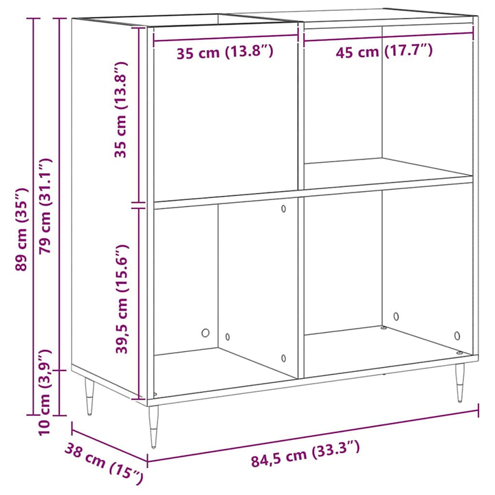 Skivskåp Artisan Ek 85 X 38 X 89 Cm Konstruerat Trä