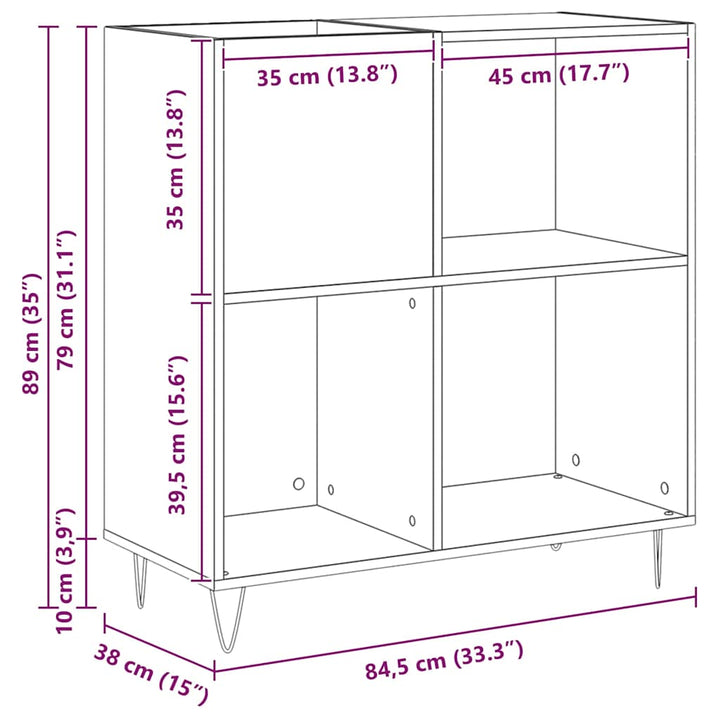 Skivskåp Artisan Ek 85 X 38 X 89 Cm Konstruerat Trä