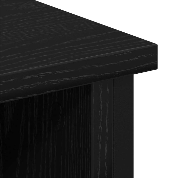 Tv-Bänkset Svart Ek 100 X 35 X 45 Cm Konstruerat Trä