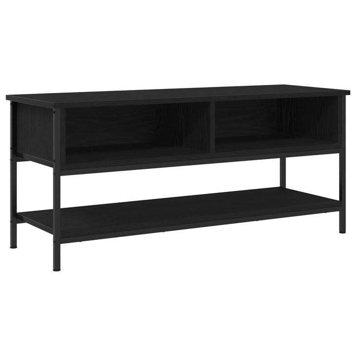 Tv-Bänkset Svart Ek 100 X 35 X 45 Cm Konstruerat Trä