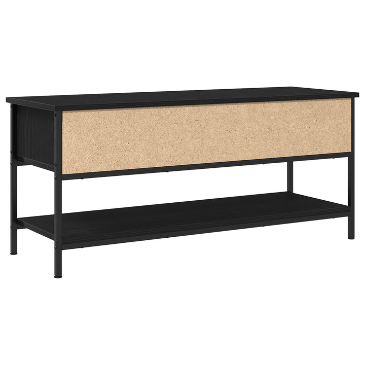 Tv-Bänkset Svart Ek 100 X 35 X 45 Cm Konstruerat Trä