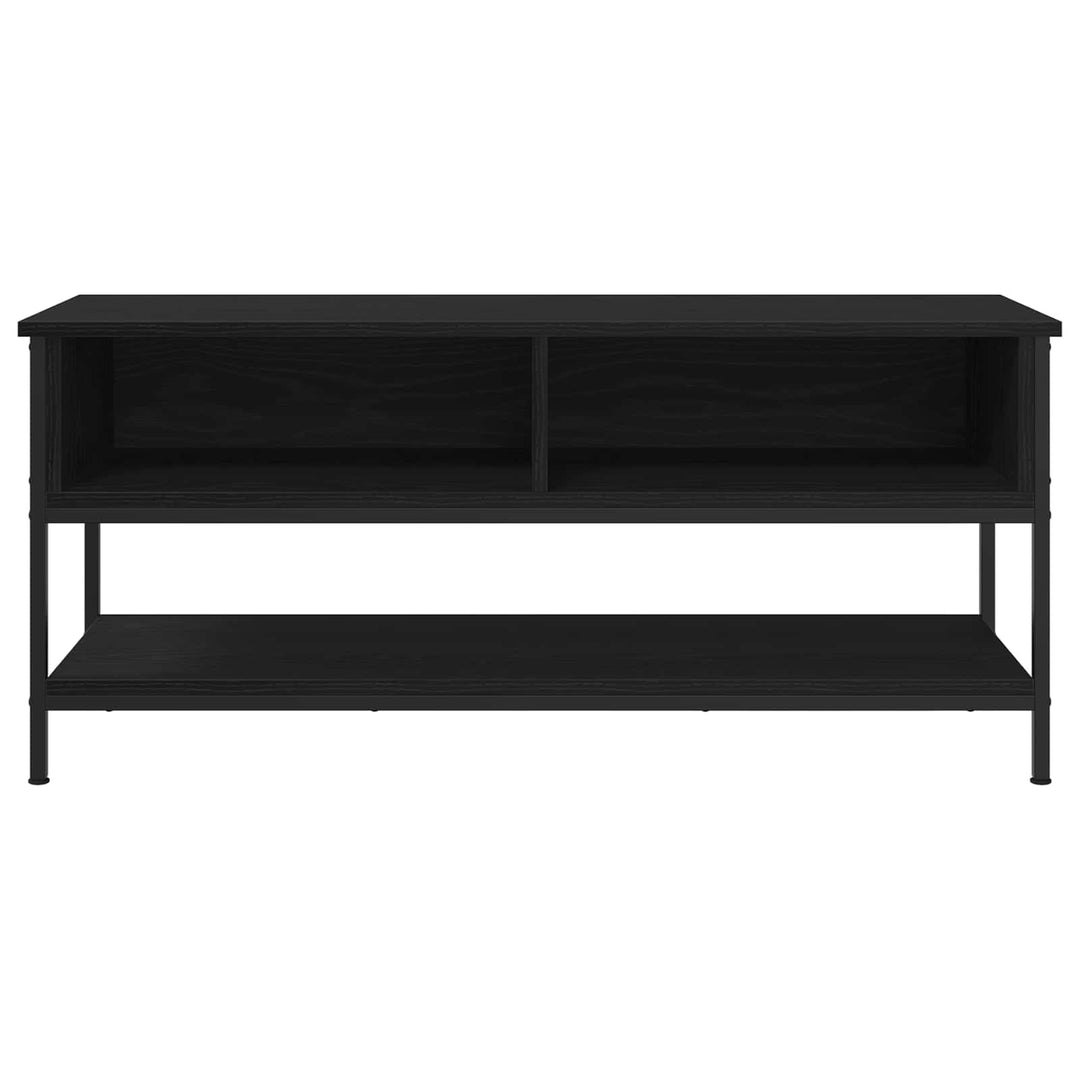 Tv-Bänkset Svart Ek 100 X 35 X 45 Cm Konstruerat Trä