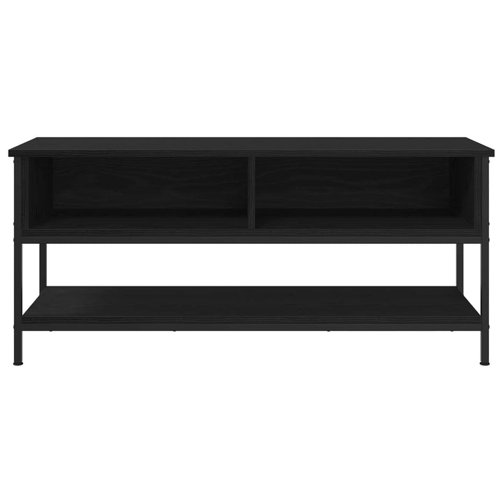 Tv-Bänkset Svart Ek 100 X 35 X 45 Cm Konstruerat Trä