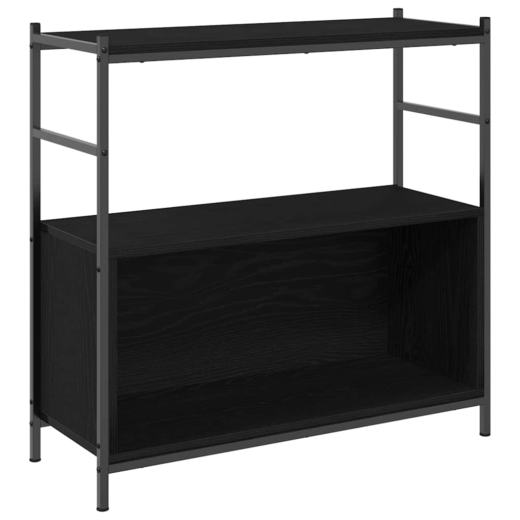 Hyllsystem Svart Ek 80 X 30 X 78.5 Cm Konstruerat Trä