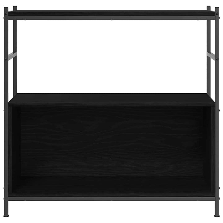 Hyllsystem Svart Ek 80 X 30 X 78.5 Cm Konstruerat Trä