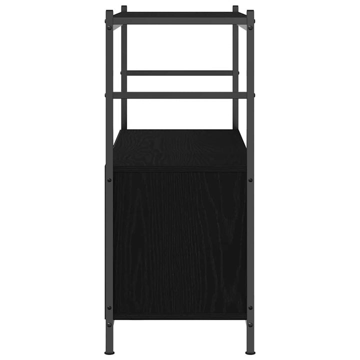 Hyllsystem Svart Ek 80 X 30 X 78.5 Cm Konstruerat Trä