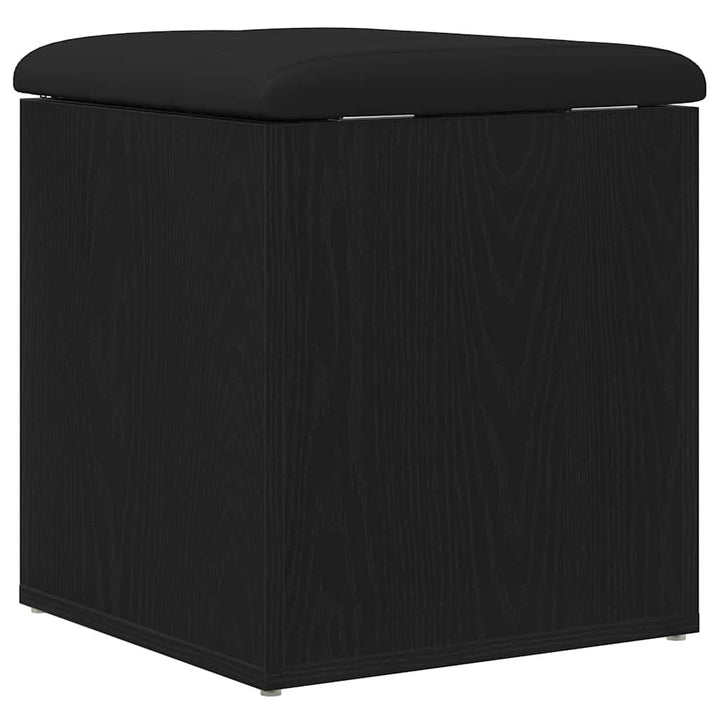 Förvaringsbänk Svart Ek 42 X 42 X 45 Cm Konstruerat Trä