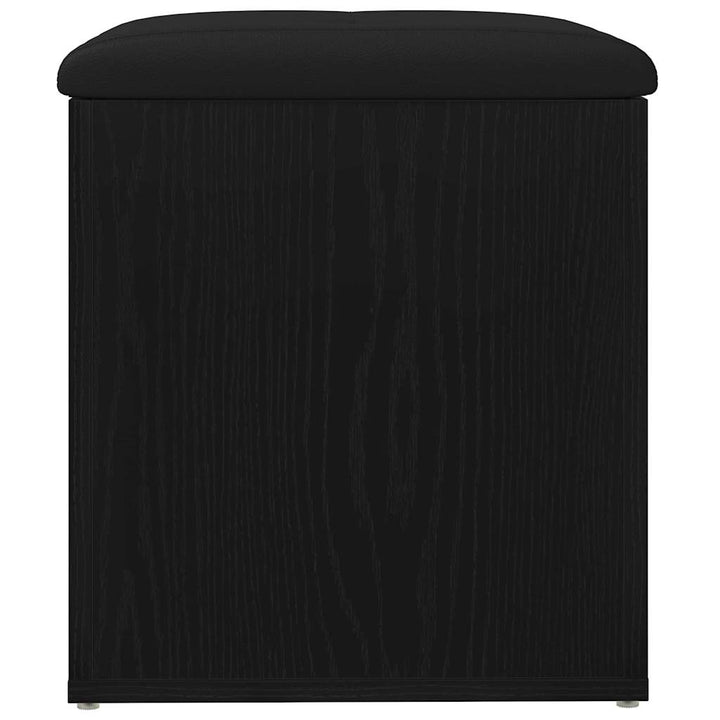 Förvaringsbänk Svart Ek 42 X 42 X 45 Cm Konstruerat Trä