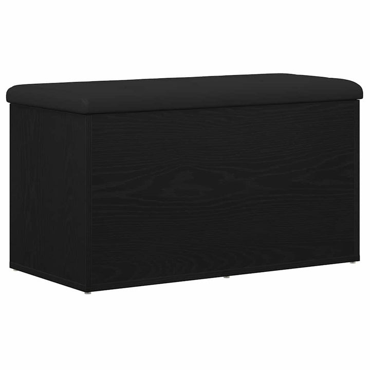 Förvaringsbänk Svart Ek 82 X 42 X 45 Cm Konstruerat Trä