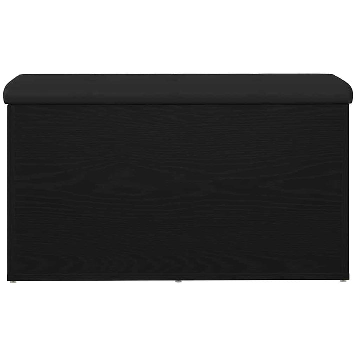 Förvaringsbänk Svart Ek 82 X 42 X 45 Cm Konstruerat Trä