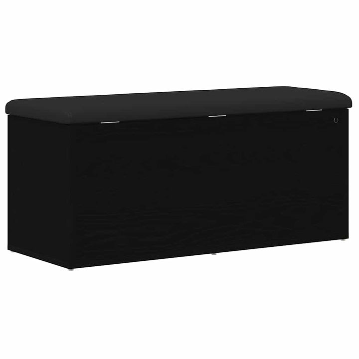 Förvaringsbänk Svart Ek 102 X 42 X 45 Cm Konstruerat Trä