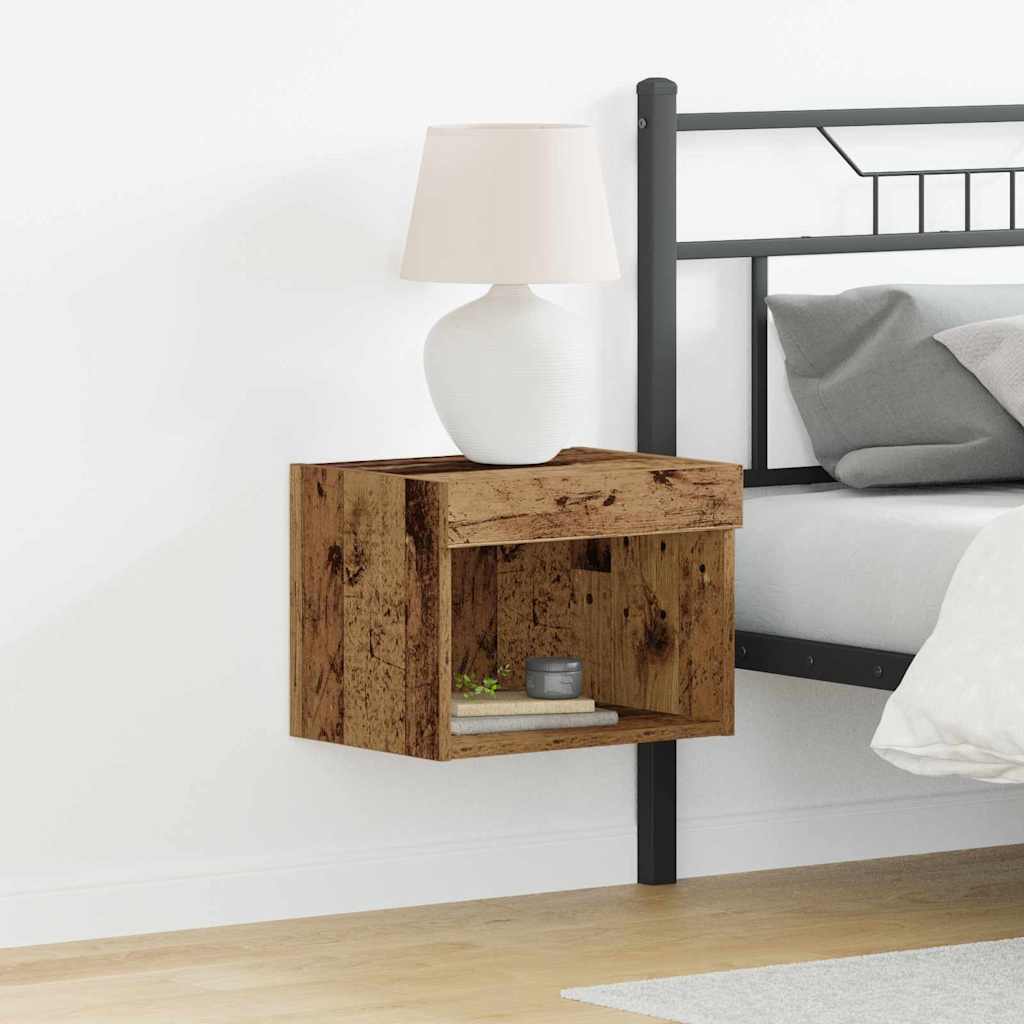 Tv-Bänkset Med Led Gammalt Trä 40 X 30 X 30 Cm Konstruerat Trä
