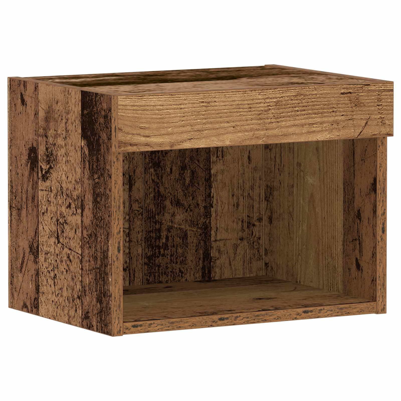Tv-Bänkset Med Led Gammalt Trä 40 X 30 X 30 Cm Konstruerat Trä