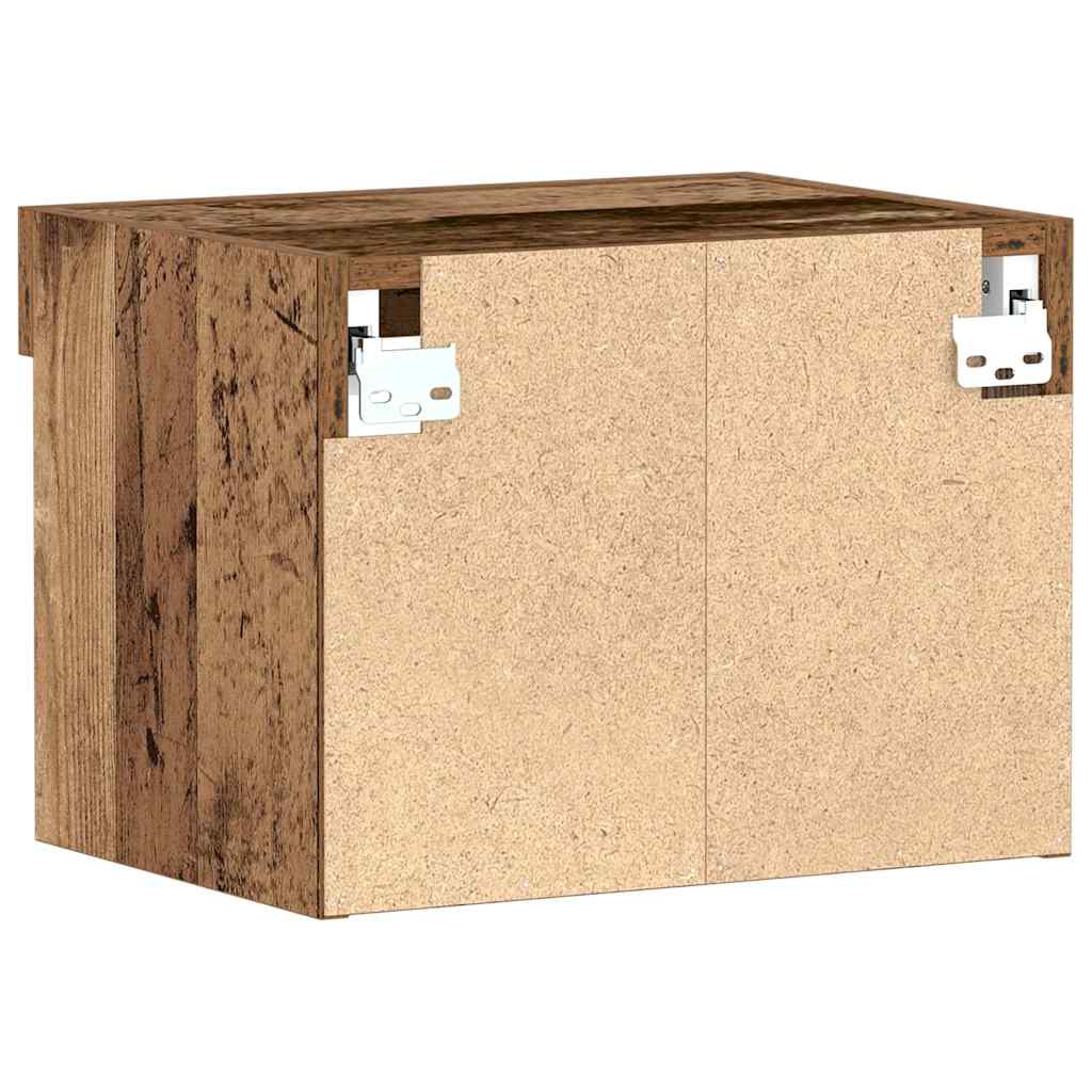 Tv-Bänkset Med Led Gammalt Trä 40 X 30 X 30 Cm Konstruerat Trä